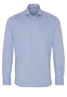 ETERNA LANGARM HEMD MODERN FIT SOFT TAILORING JERSEY BLAU UNIFARBEN