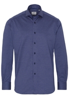 ETERNA LANGARM HEMD MODERN FIT SOFT TAILORING JERSEY DUNKELBLAU