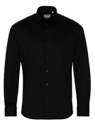 ETERNA LANGARM HEMD MODERN FIT SOFT TAILORING JERSEY SCHWARZ UNIFARBEN