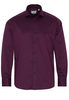 ETERNA LANGARM HEMD MODERN FIT SOFT TAILORING TWILL AUBERGINE