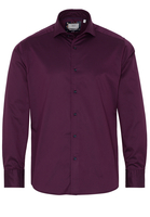ETERNA LANGARM HEMD MODERN FIT SOFT TAILORING TWILL AUBERGINE