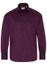 ETERNA LANGARM HEMD MODERN FIT SOFT TAILORING TWILL AUBERGINE