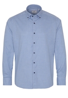 ETERNA LANGARM HEMD MODERN FIT SOFT TAILORING TWILL BLAU/WEISS KARIERT