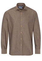 ETERNA LANGARM HEMD MODERN FIT SOFT TAILORING TWILL BRAUN UNIFARBEN