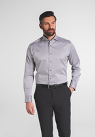 ETERNA LANGARM HEMD MODERN FIT SOFT TAILORING TWILL GRAU/SCHWARZ