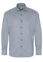 ETERNA LANGARM HEMD MODERN FIT SOFT TAILORING TWILL MINT/BLAU BEDRUCKT