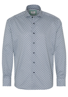 ETERNA LANGARM HEMD MODERN FIT SOFT TAILORING TWILL MINT/BLAU BEDRUCKT