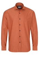 ETERNA LANGARM HEMD MODERN FIT SOFT TAILORING TWILL ORANGE UNIFARBEN