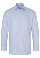 ETERNA LANGARM HEMD MODERN FIT TWILL TÜRKIS/HELLBLAU STRUKTURIERT