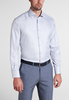 ETERNA LANGARM HEMD MODERN FIT TWILL WEIß/HELLBLAU STRUKTURIERT
