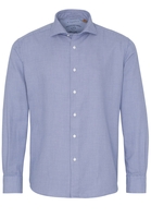 ETERNA LANGARM HEMD MODERN FIT UPCYCLING SHIRT BLAU/WEISS
