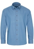 ETERNA LANGARM HEMD MODERN FIT UPCYCLING SHIRT DENIM BLAU UNIFARBEN