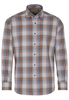 ETERNA LANGARM HEMD MODERN FIT UPCYCLING SHIRT DOPPELGEWEBE GRÜN/GRAU
