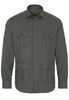 ETERNA LANGARM HEMD MODERN FIT UPCYCLING SHIRT DOPPELGEWEBE OLIV/BLAU