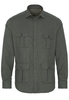 ETERNA LANGARM HEMD MODERN FIT UPCYCLING SHIRT DOPPELGEWEBE OLIV/BLAU