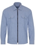 ETERNA LANGARM HEMD MODERN FIT UPCYCLING SHIRT OXFORD JEANSBLAU