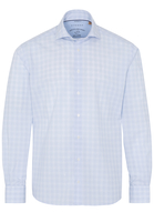ETERNA LANGARM HEMD MODERN FIT UPCYCLING SHIRT POPELINE HELLBLAU