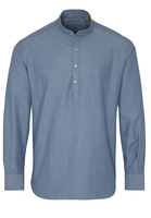 ETERNA LANGARM HEMD REGULAR FIT UPCYCLING SHIRT FAKE DENIM BLAU