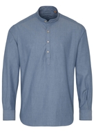 ETERNA LANGARM HEMD REGULAR FIT UPCYCLING SHIRT FAKE DENIM BLAU