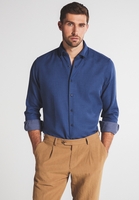 ETERNA LANGARM HEMD REGULAR FIT UPCYCLING SHIRT FLANELL BLAU KARIERT