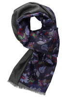 ETERNA SCHAL MARINE/GRAU BEDRUCKT