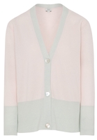 ETERNA STRICK CARDIGAN BEIGE/PASTELLGRÜN UNIFARBEN