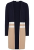 ETERNA STRICK CARDIGAN BLAU/BEIGE/WEISS UNIFARBEN