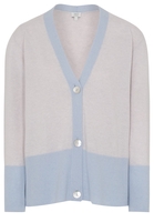 ETERNA STRICK CARDIGAN HELLBLAU/GRAU UNIFARBEN