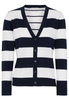 ETERNA STRICK CARDIGAN MARINE/WEISS GESTREIFT
