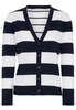 ETERNA STRICK CARDIGAN MARINE/WEISS GESTREIFT