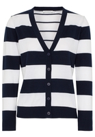 ETERNA STRICK CARDIGAN MARINE/WEISS GESTREIFT