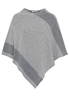 ETERNA STRICK PONCHO GRAU UNIFARBEN