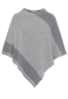 ETERNA STRICK PONCHO GRAU UNIFARBEN