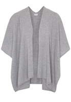 ETERNA STRICK PONCHO GRAU UNIFARBEN