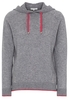 ETERNA STRICKPULLOVER MIT KAPUZE (HOODIE) GRAPHIT/PINK UNIFARBEN