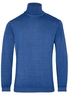 ETERNA STRICKPULLOVER MIT ROLLKRAGEN BLAU UNIFARBEN