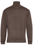 ETERNA STRICKPULLOVER MIT ROLLKRAGEN BRAUN UNIFARBEN