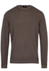 ETERNA STRICKPULLOVER MIT RUNDHALS AUSSCHNITT BEIGE/BRAUN UNIFARBEN