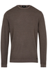 ETERNA STRICKPULLOVER MIT RUNDHALS AUSSCHNITT BEIGE/BRAUN UNIFARBEN