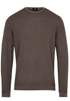 ETERNA STRICKPULLOVER MIT RUNDHALS AUSSCHNITT BEIGE/BRAUN UNIFARBEN