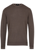 ETERNA STRICKPULLOVER MIT RUNDHALS AUSSCHNITT BEIGE/BRAUN UNIFARBEN
