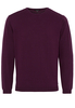 ETERNA STRICKPULLOVER MIT RUNDHALS AUSSCHNITT BORDEAUX UNIFARBEN