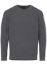 ETERNA STRICKPULLOVER MIT RUNDHALS AUSSCHNITT GRAU UNIFARBEN