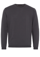 ETERNA STRICKPULLOVER MIT RUNDHALS AUSSCHNITT GRAU UNIFARBEN