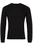 ETERNA STRICKPULLOVER MIT RUNDHALS AUSSCHNITT GRAU UNIFARBEN