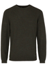 ETERNA STRICKPULLOVER MIT RUNDHALS AUSSCHNITT KHAKI UNIFARBEN