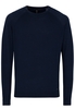 ETERNA STRICKPULLOVER MIT RUNDHALS AUSSCHNITT MARINEBLAU UNIFARBEN