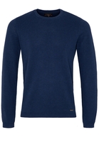 ETERNA STRICKPULLOVER MIT RUNDHALS AUSSCHNITT RAUCHBLAU UNIFARBEN