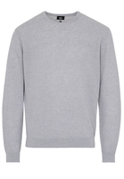 ETERNA STRICKPULLOVER MIT RUNDHALS AUSSCHNITT SILBER MELANGE UNIFARBEN