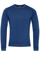 ETERNA STRICKPULLOVER MIT RUNDHALS AUSSCHNITT TINTENBLAU UNIFARBEN